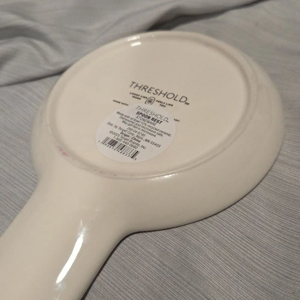 Threshold Ceramic 8.5" Spoon Rest Multicolored Floral Red Orange Cornflower Blue - Picture 8 of 8